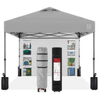 One-Person Setup Instant Pop Up Canopy w/ Side Wall Carrying Case - 10x10ft