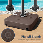 Outdoor Cantilever Base w/ Wheels Locks Fillable 330lb Capacity