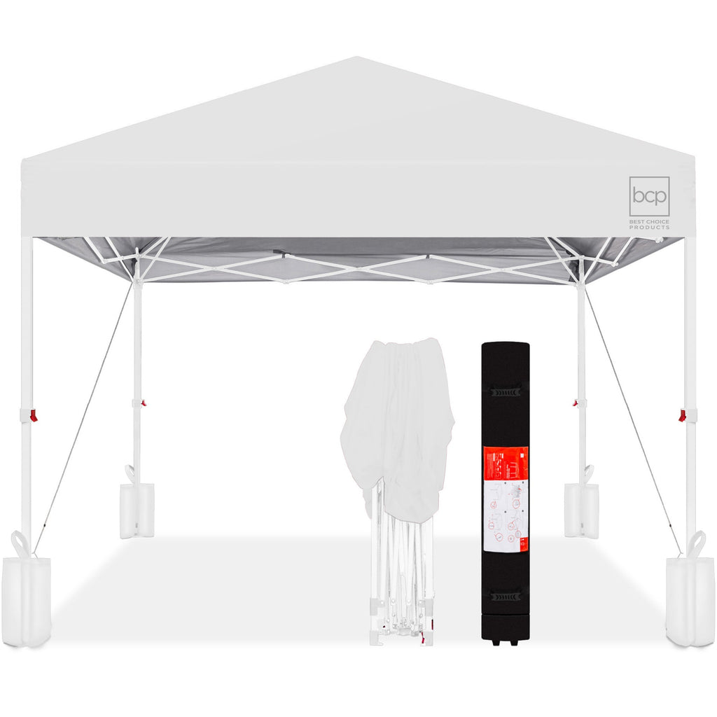 One-Person Setup Instant Pop Up Canopy w/ Case 4 Weight Bags - 12x12ft
