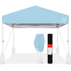 One-Person Setup Instant Pop Up Canopy w/ Case 4 Weight Bags - 8x8ft